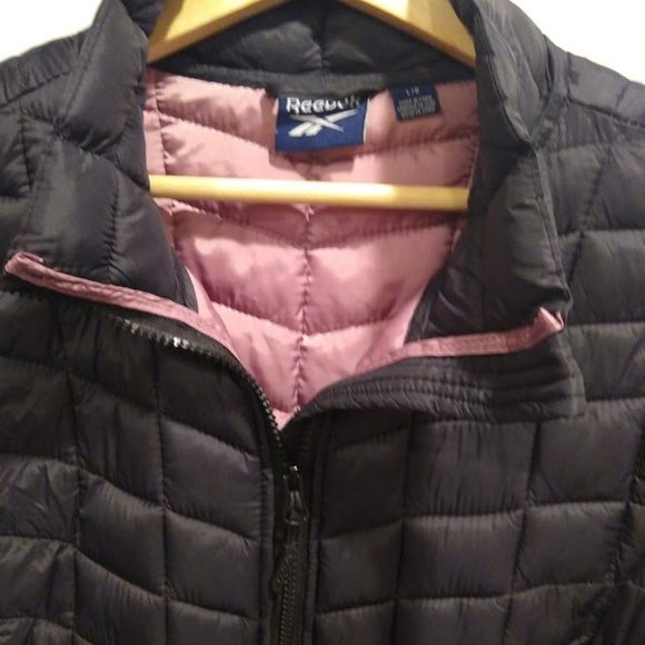 Reebok Black Quilted Jacket size Large - Picture 2 of 5